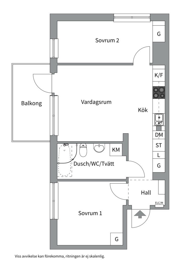 Planlösning från Tollareslingan 18, 9 tr, Såld i Tollare, Nacka