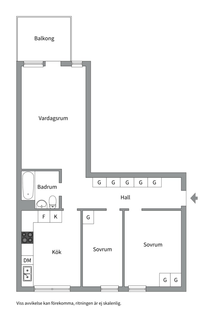 Bostadsbild från Diligensvägen 96, 1tr, Såld i Jarlaberg, Nacka