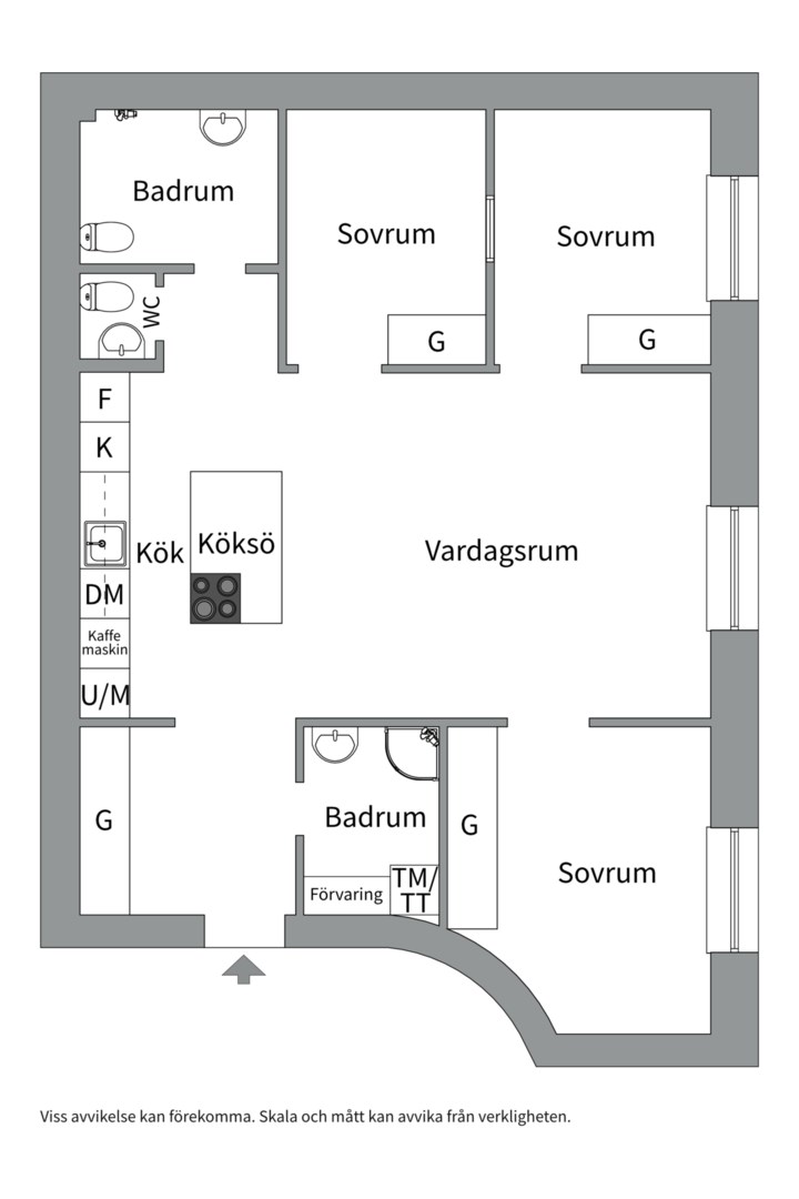 Planlösning från Jakob Westinsgatan 7, Såld i Kungsholmen - Norr Mälarstrand, Stockholm