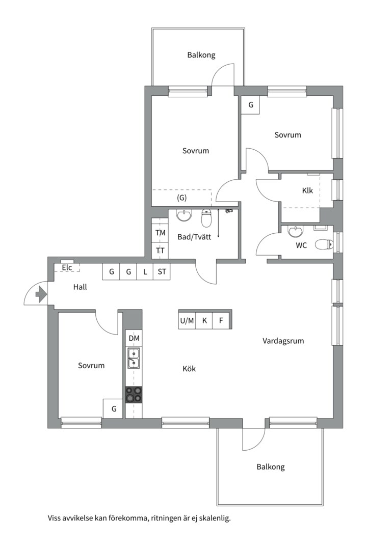 Planlösning från Tollarevägen 24, Såld i Tollare, Nacka