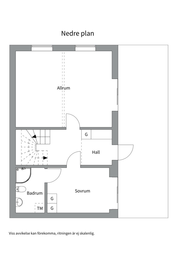Planlösning från Landbacken 3B, Kommande i Kummelnäs, Nacka