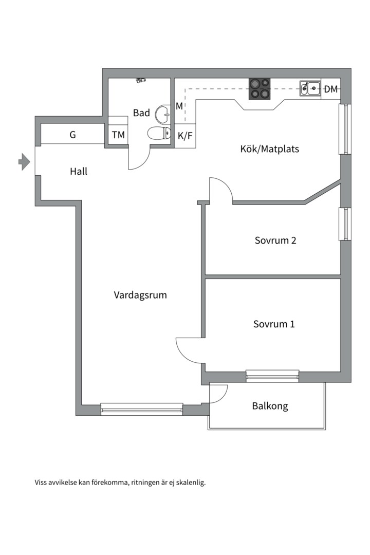 Planlösning från Ekuddsvägen 3, Såld i Ekudden, Nacka