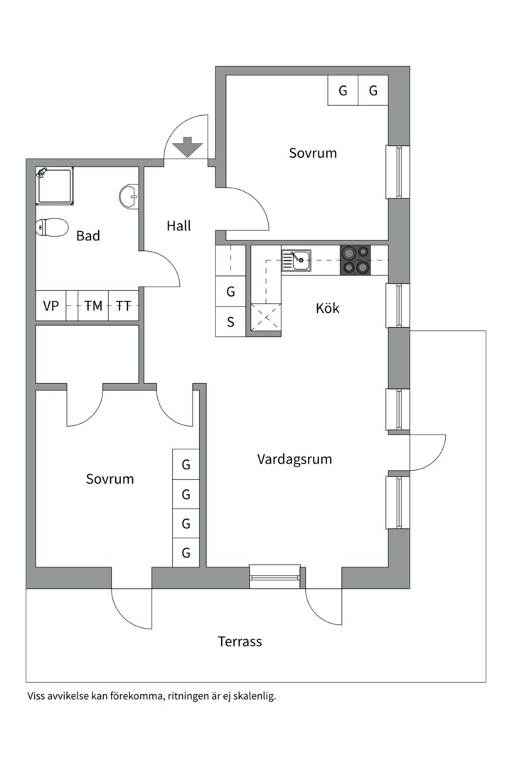 Planlösning från Vikingshillsvägen 29, Såld i Vikingshill, Nacka