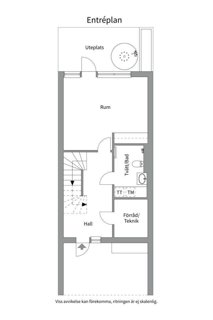Planlösning från Tollarevägen 46, Såld i Tollare, Nacka
