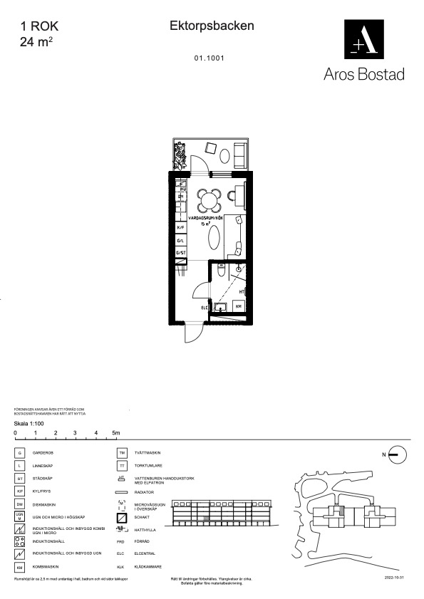 Planlösning från Östra Gräsvägen 5, Såld i Skuru, Nacka
