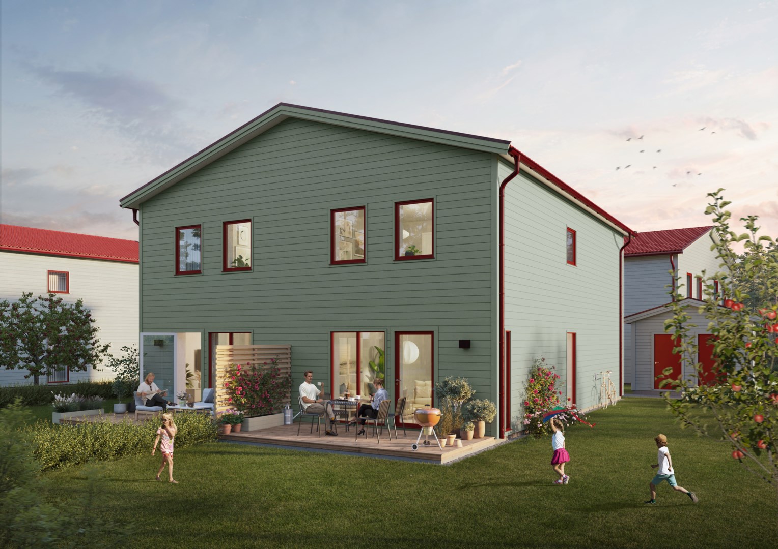 Bostadsbild från Kastanjeblomsvägen 36B, Såld i Skölsta, Uppsala