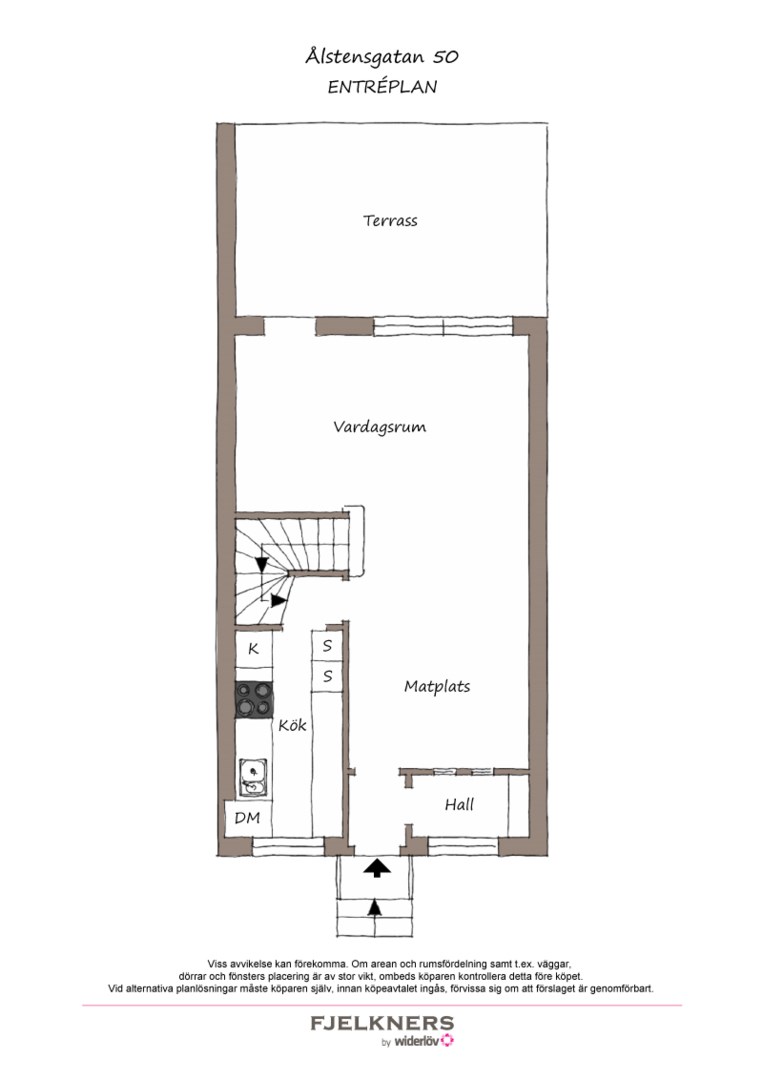 Planlösning från Ålstensgatan 50, Såld i Bromma - Ålsten, Stockholm