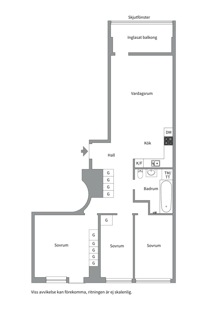 Planlösning från Birger Jarlsgatan 120B, 4 tr, Såld i Östermalm, Stockholm
