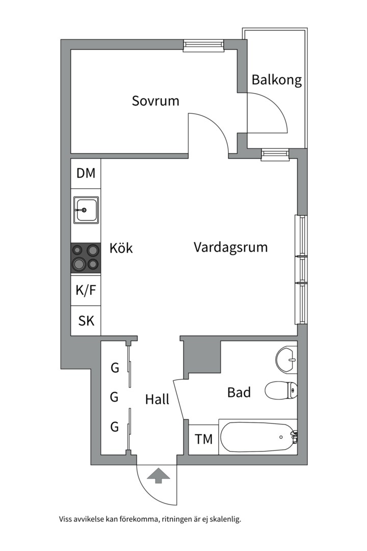 Planlösning från Tollare kaj 8, 4 tr, Såld i Tollare, Nacka