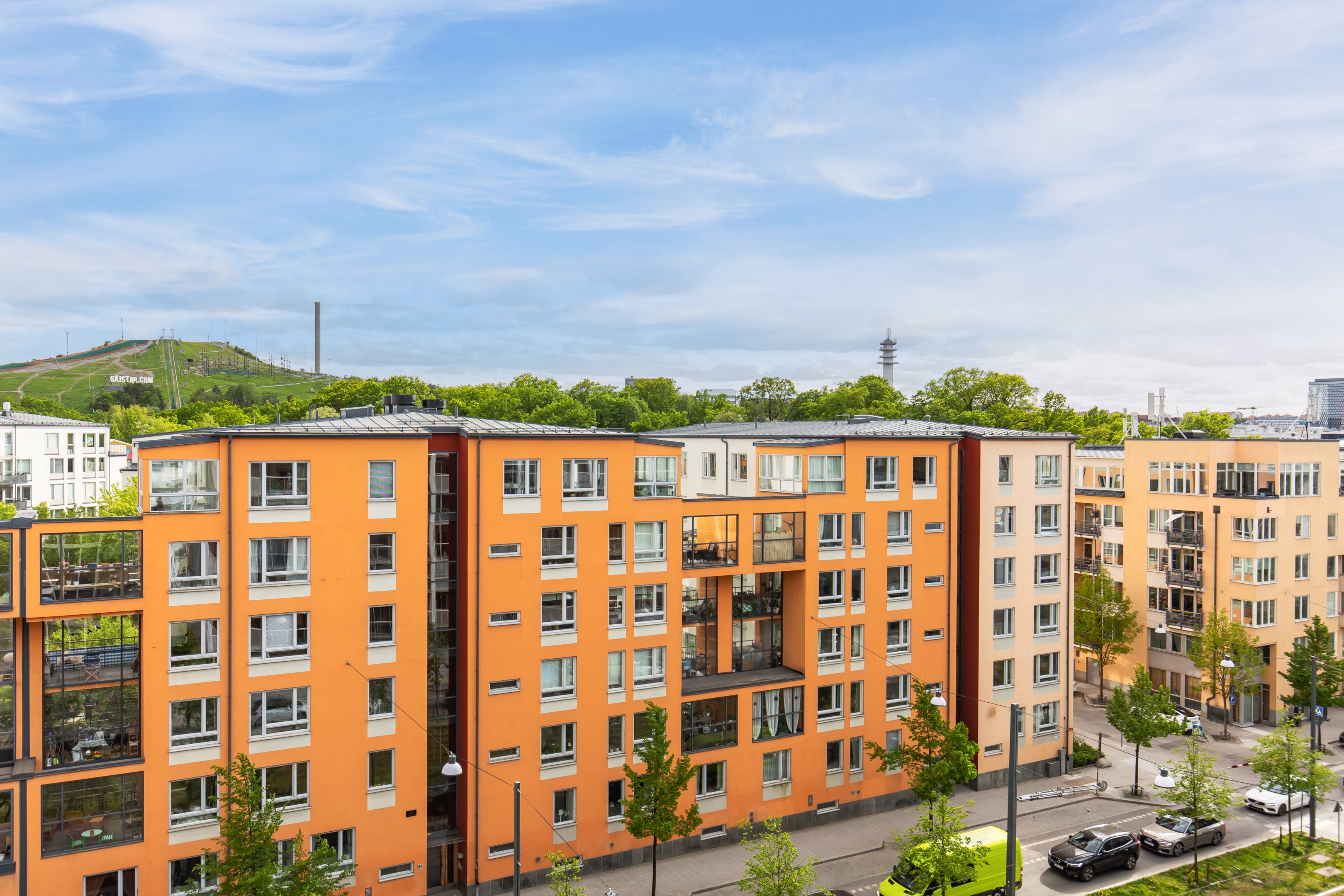 Utsikt över Hammarbybacken 