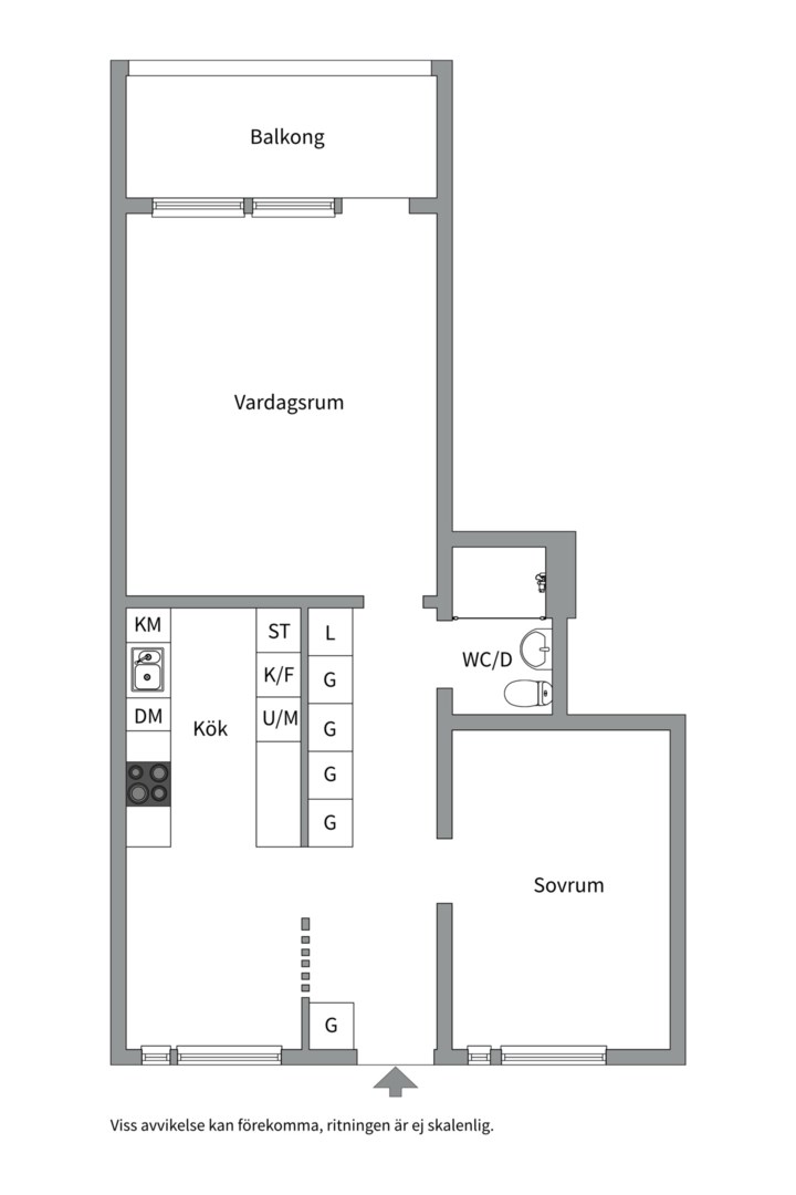 Planlösning från Ritargatan 1A, Såld i Salabacke, Uppsala