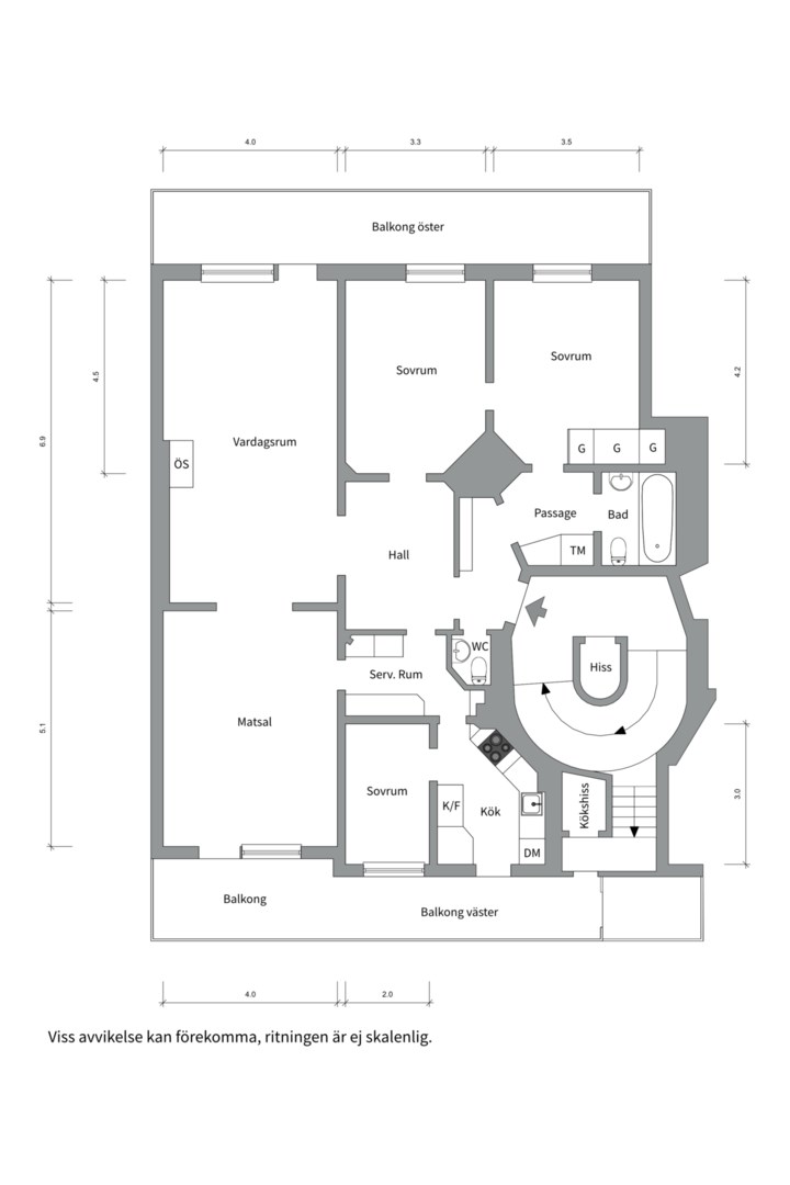 Planlösning från Norr mälarstrand 52, 7tr, Såld i Kungsholmen - Norr Mälarstrand, Stockholm