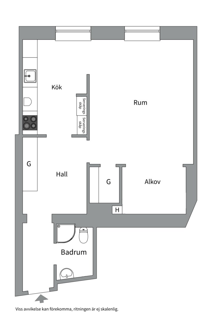 Planlösning från Erstagatan 20, Såld i Södermalm - Sofia, Stockholm