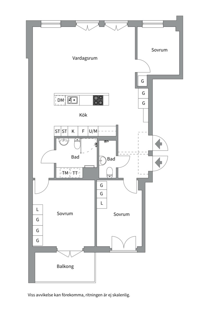 Planlösning från Torgny Segerstedts allé 95A, Såld i Rosendal, Uppsala