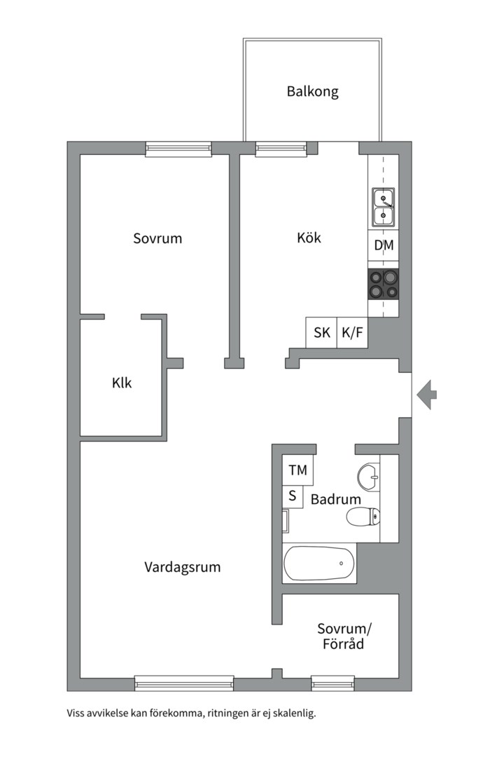 Planlösning från Järla Gårdsväg 34, Såld i Järla sjö, Nacka
