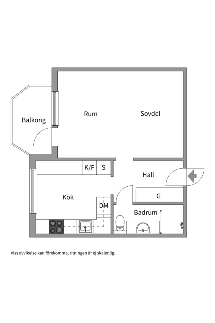 Planlösning från Alphyddevägen 47, Såld i , Nacka