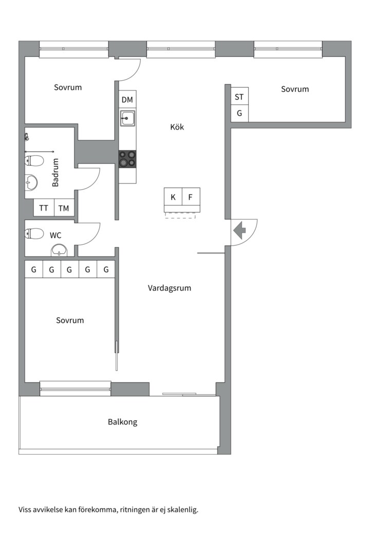 Planlösning från Orgelgatan 13, Snart till salu i Kapellgärdet, Uppsala