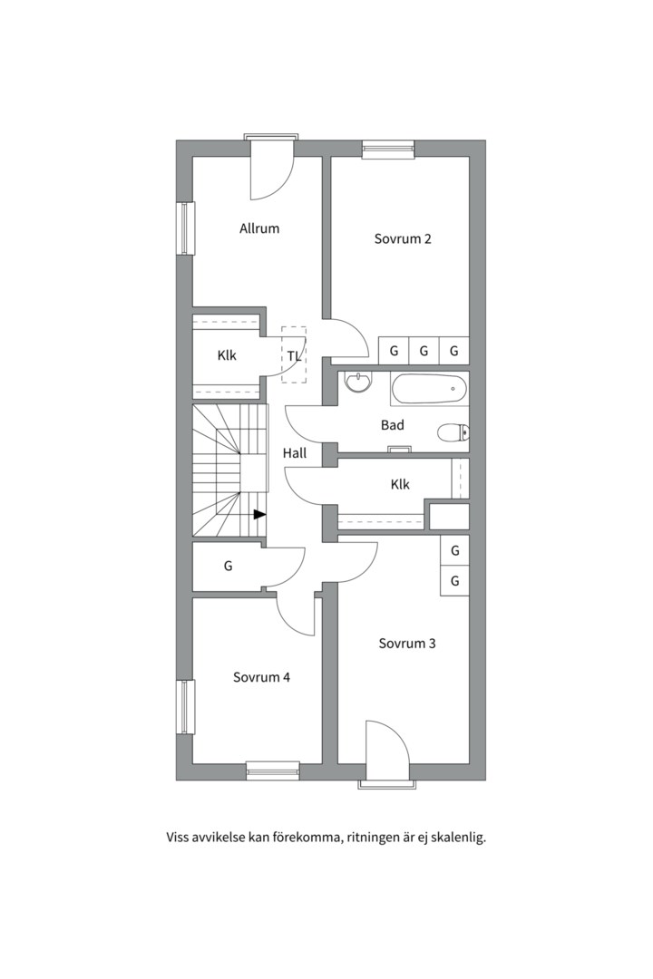 Planlösning från Oxelstamsvägen 10A, Såld i Skölsta, Uppsala