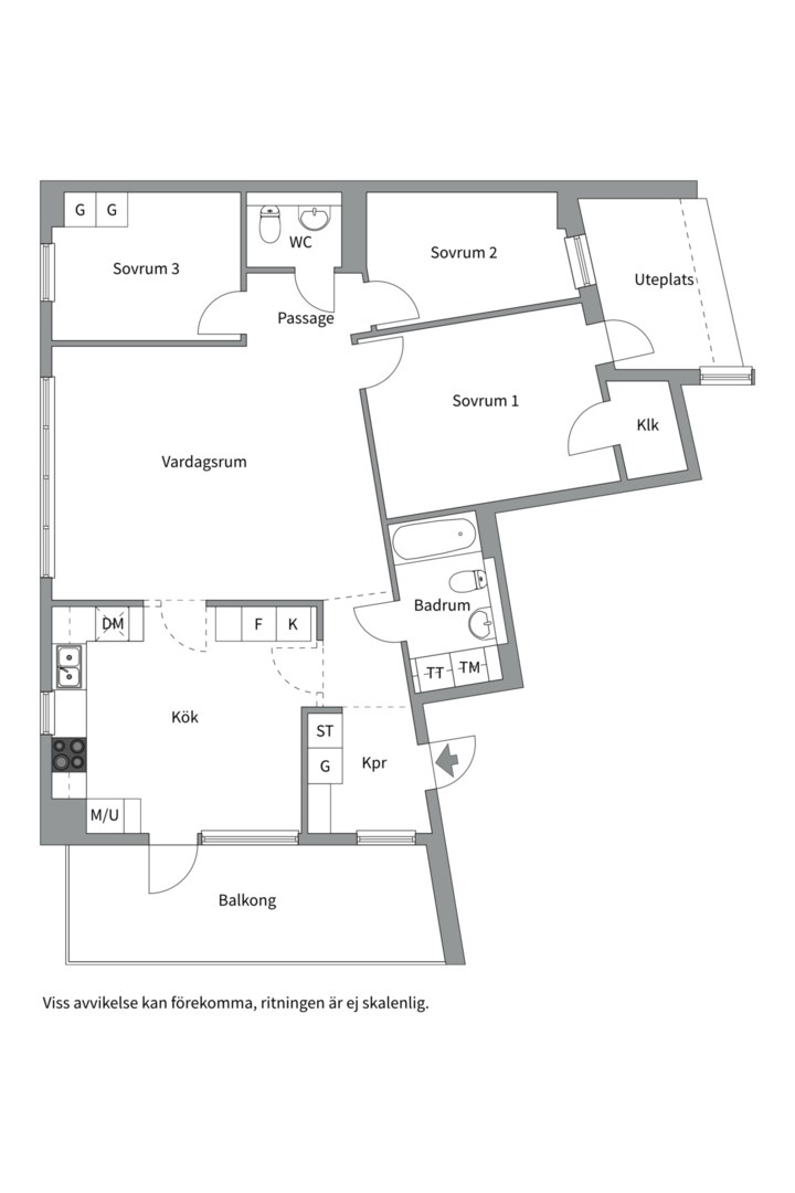 Planlösning från Vingavägen 10, Såld i Johanneshov - Globen, Stockholm