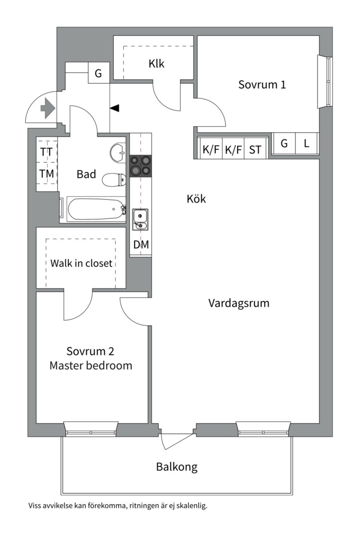 Planlösning från Heliosgatan 10B, 4 tr, Såld i Hammarby Sjöstad, Stockholm