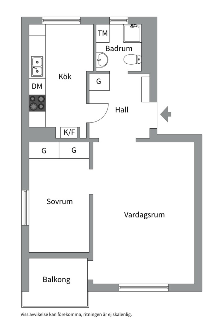 Planlösning från Ugglevägen 11, 3tr, Såld i Ektorp, Nacka