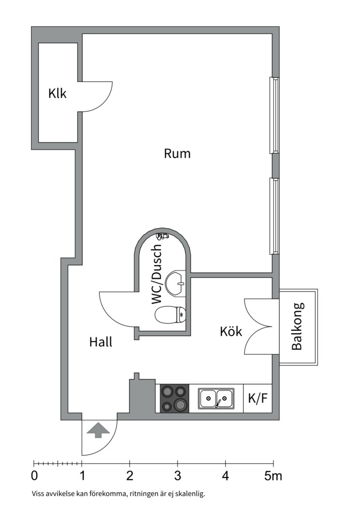 Planlösning från Karlbergsvägen 32B, 1tr, Såld i Vasastan, Stockholm