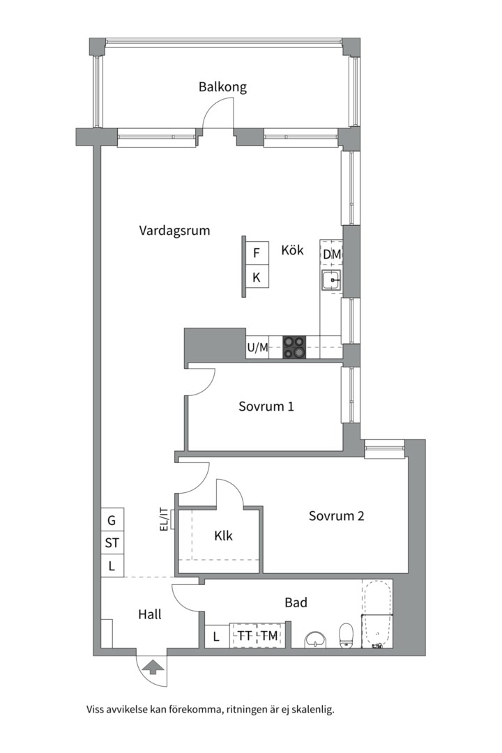 Planlösning från Tollareslingan 24, 2 tr, Till salu i Tollare, Nacka