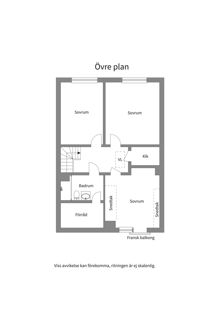 Planlösning från Storholmsvägen 14, Såld i Östra Orminge, Nacka