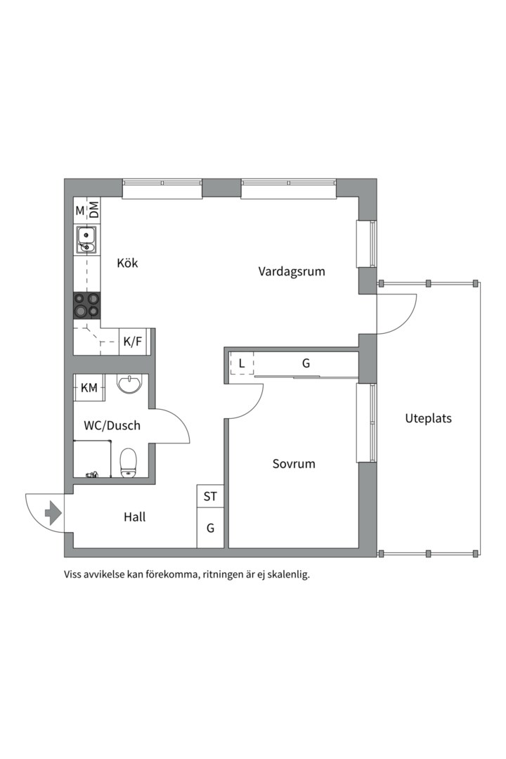 Planlösning från Kantorsgatan 9, Kommande i Kapellgärdet, Uppsala