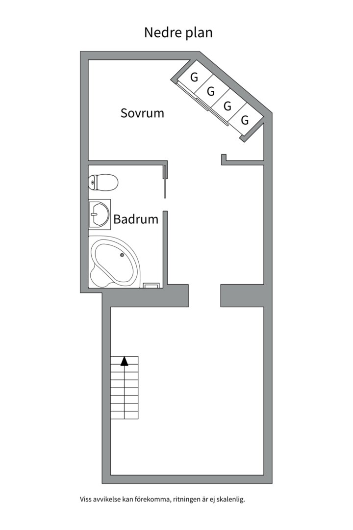 Planlösning från Fyrisgatan 16, Snart till salu i Främre Luthagen, Uppsala