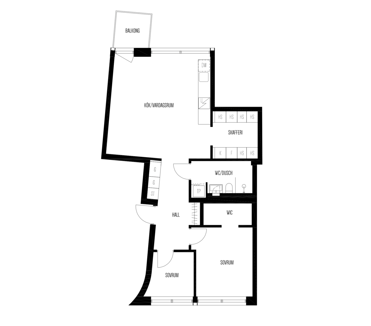 Planlösning från Fabrikörvägen 4C, Såld i Nacka, Nacka