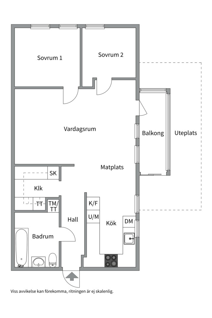 Planlösning från Ormingeringen 58A, Såld i Västra Orminge, Nacka