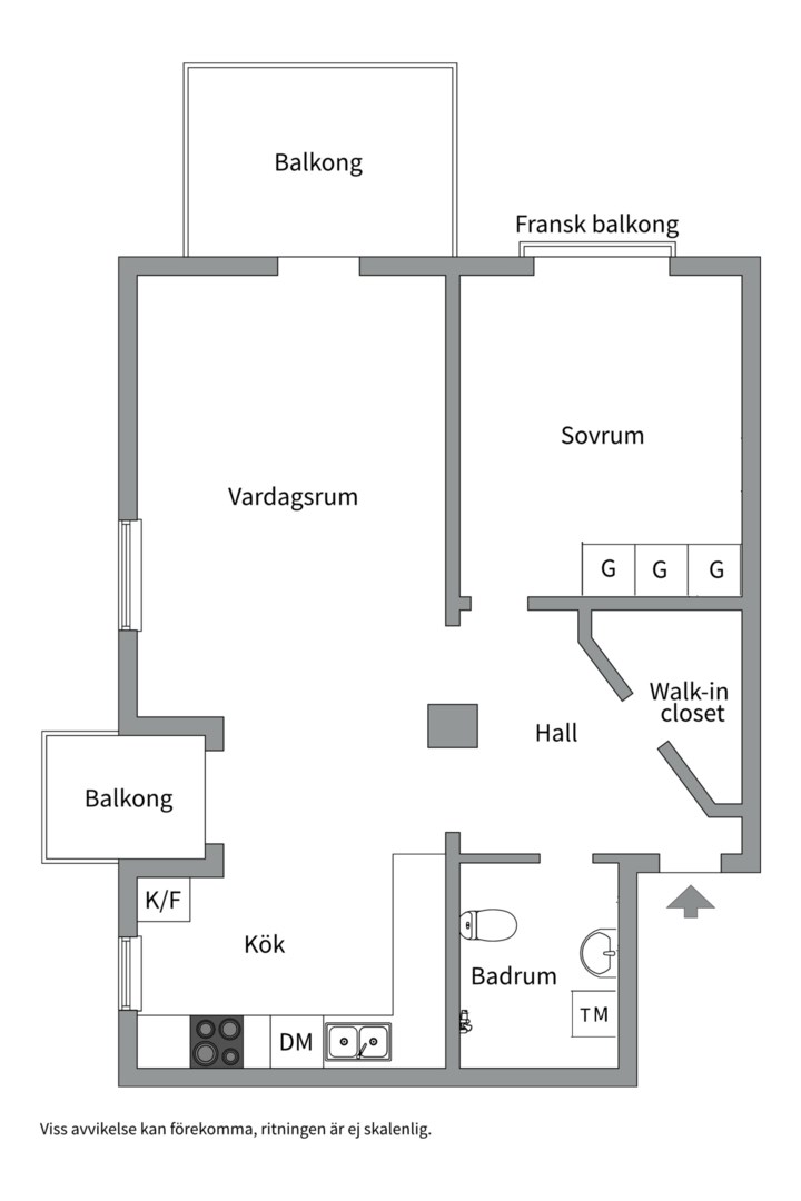 Planlösning från Finnbergsvägen 3, Såld i Finnberget, Nacka