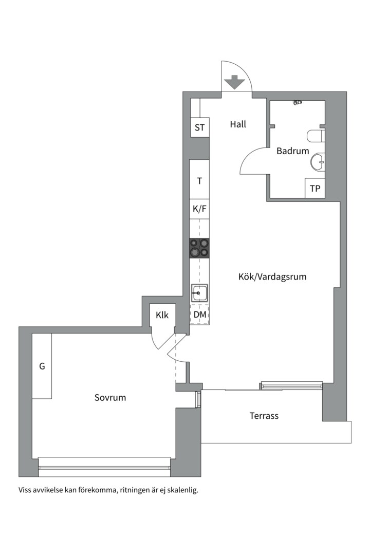 Planlösning från Torsplan 10, vån 13, Såld i Vasastan, Stockholm