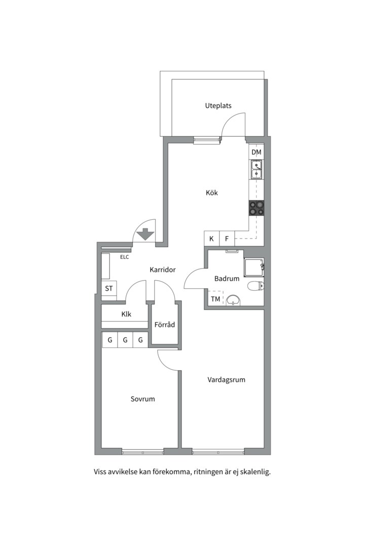 Planlösning från Landåvägen 77, lgh 97, Såld i Jarlaberg, Nacka
