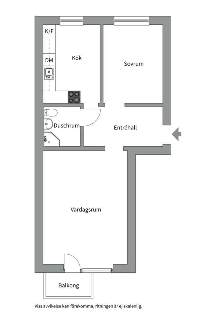 Bostadsbild från Egilsgatan 3C, Såld i Svartbäcken, Uppsala
