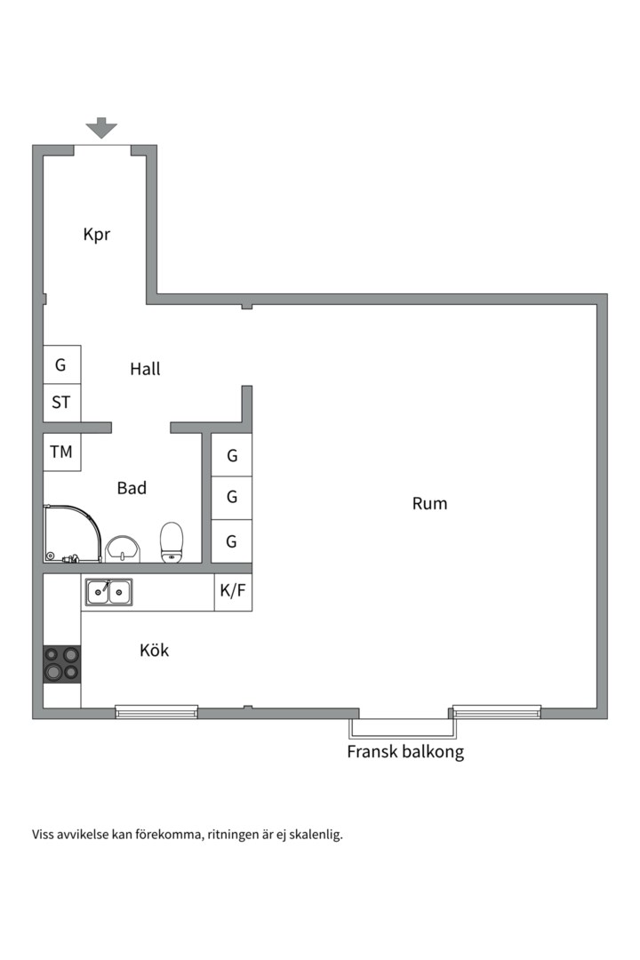 Planlösning från Kungsängsgatan 36 A, Snart till salu i Centrum, Uppsala