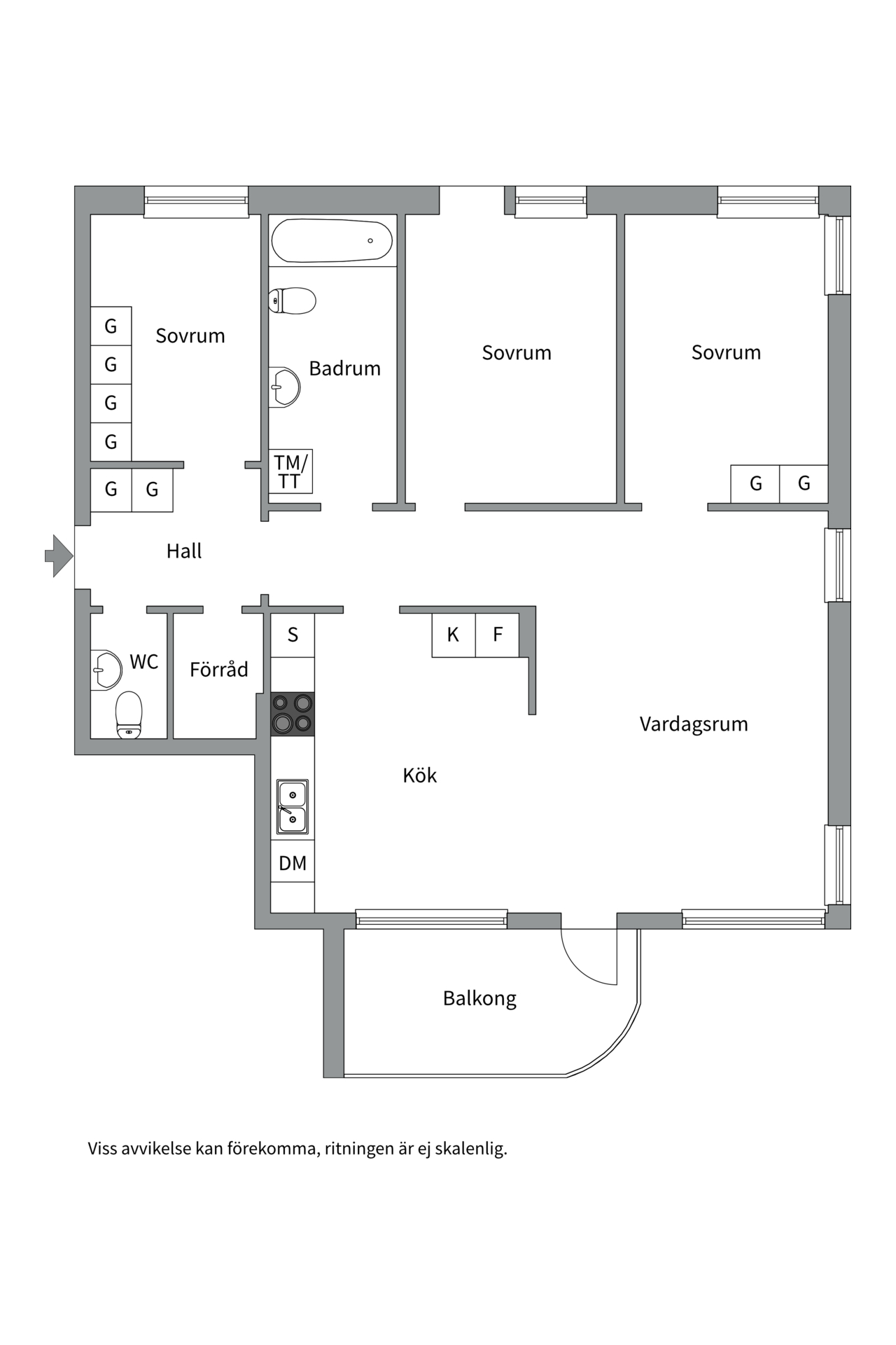 Bostadsbild från Stålgatan 50, Såld i Slavsta, Uppsala