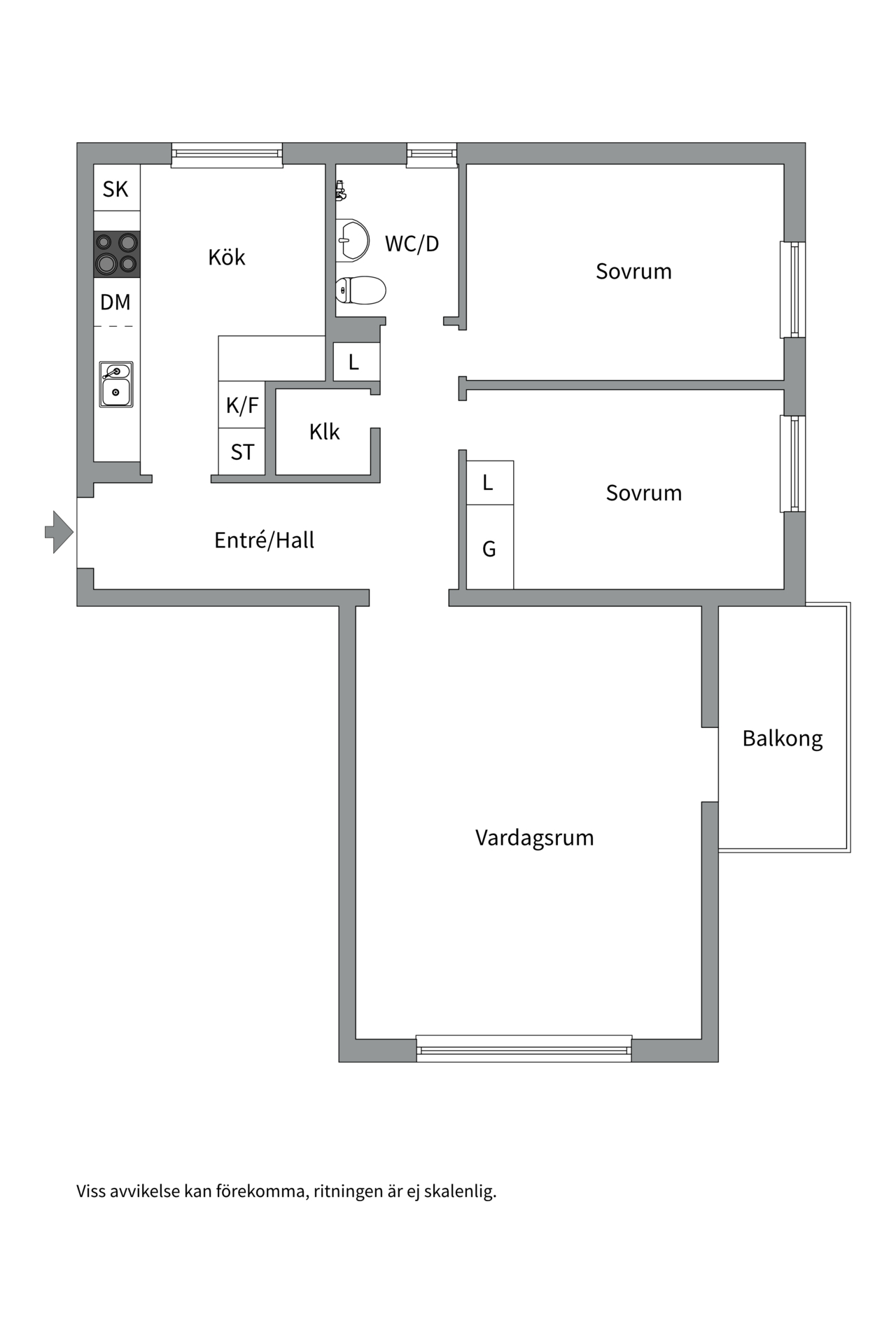 Bostadsbild från Gnejsvägen 16B, Såld i Eriksberg, Uppsala