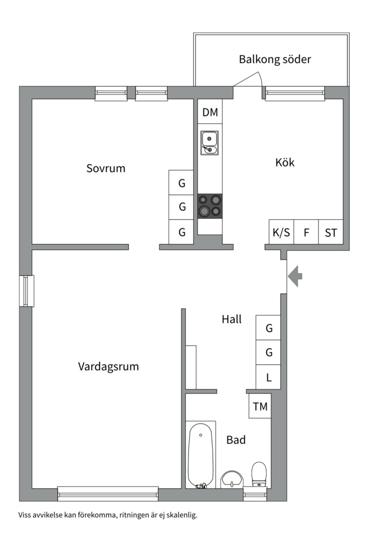 Planlösning från Malma Backe 1 C, Såld i Malma Backe, Uppsala