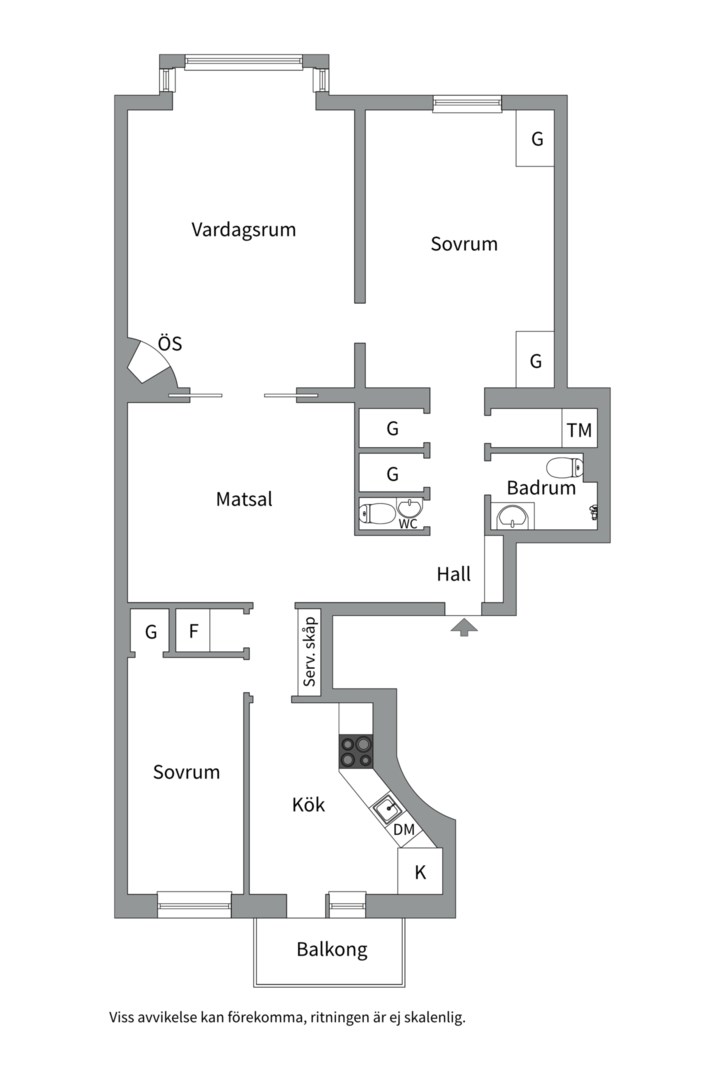 Planlösning från Sven Rinmans gata 1, 4tr, Såld i Kungsholmen - Norr Mälarstrand, Stockholm