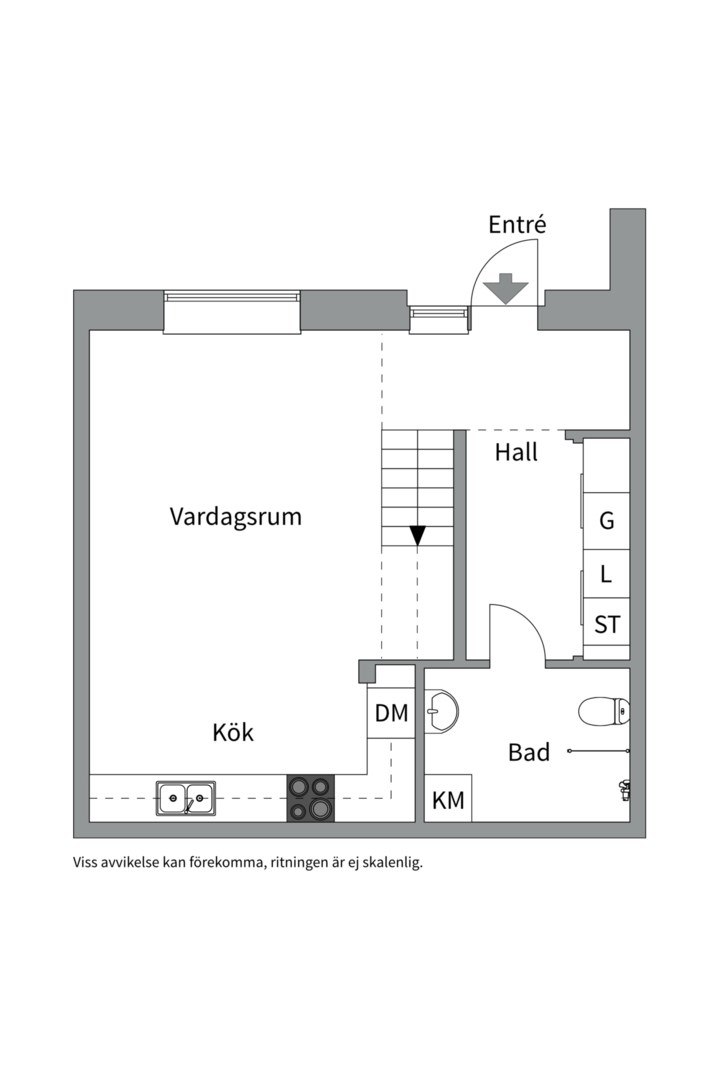 Planlösning från Mjölnarvägen 8D, Såld i , Nacka