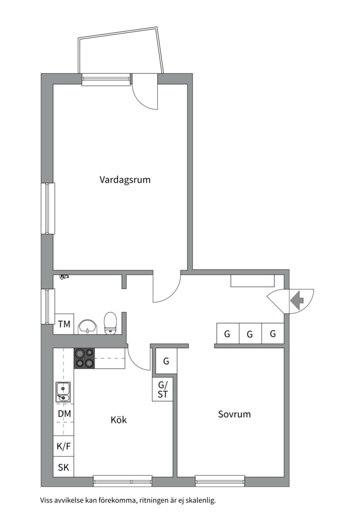 Planlösning från Björkvägen 1A, Såld i Morgongåva, Heby