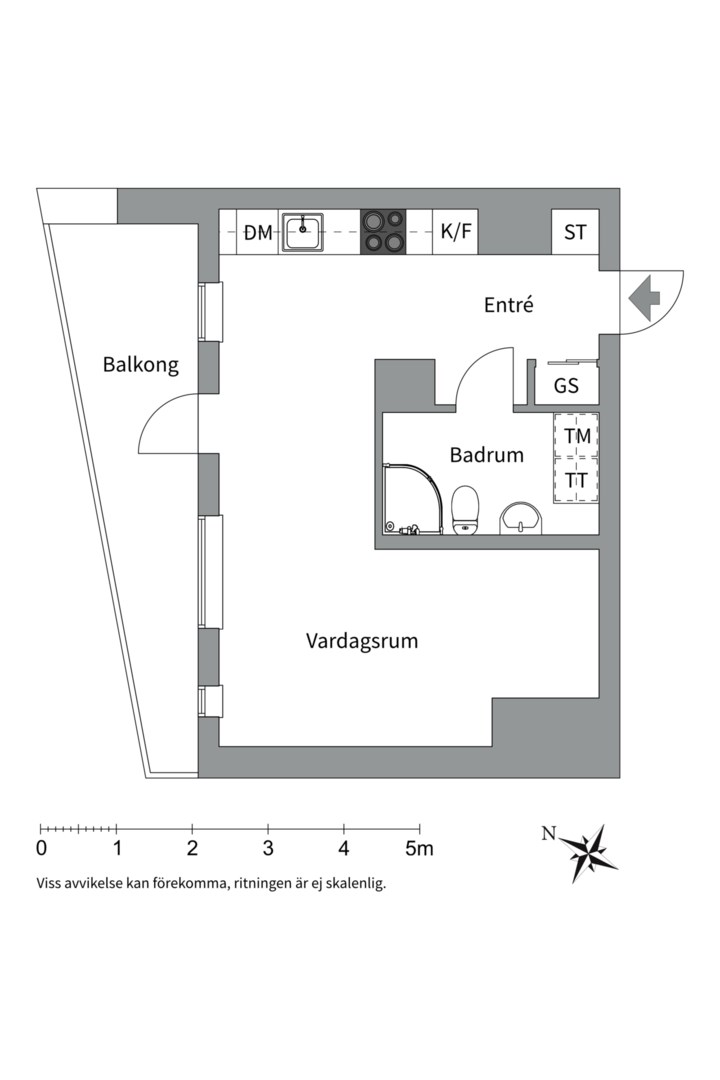 Planlösning från Stationsgatan 24, Såld i Centrum, Uppsala