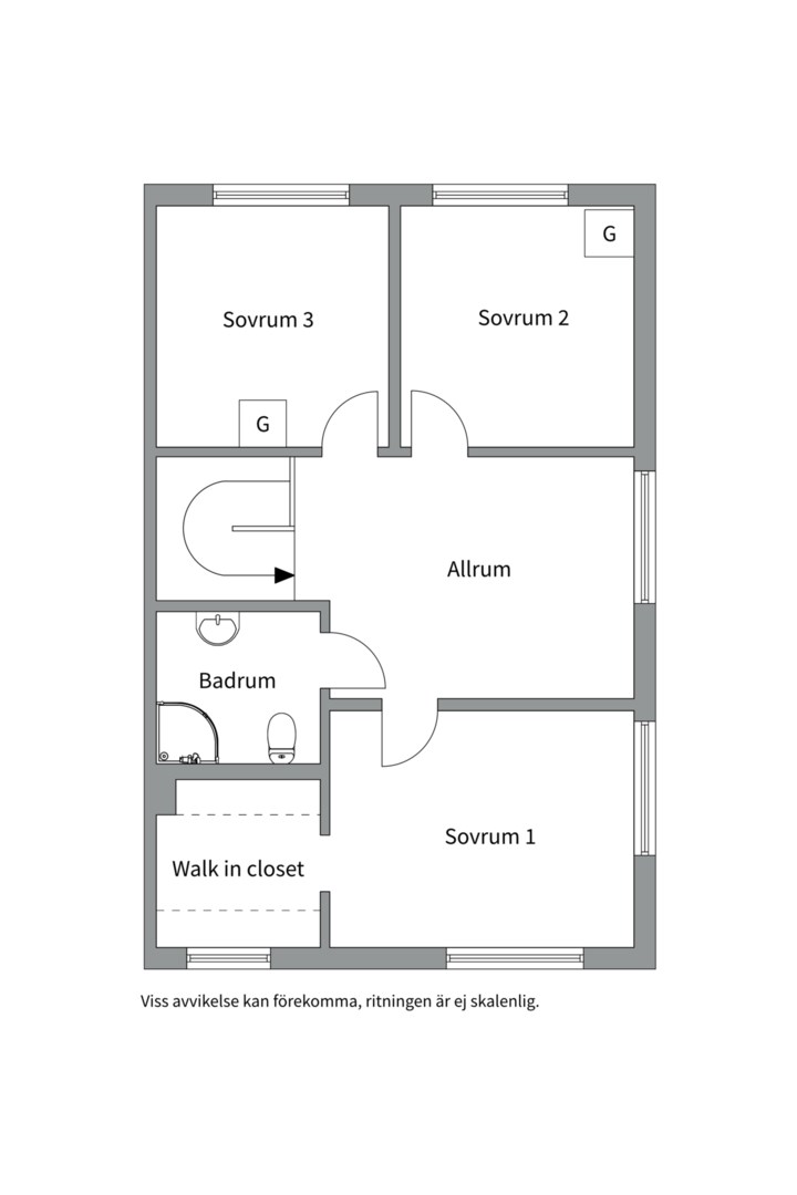 Planlösning från Norrkärrsvägen 32, Såld i , Nacka