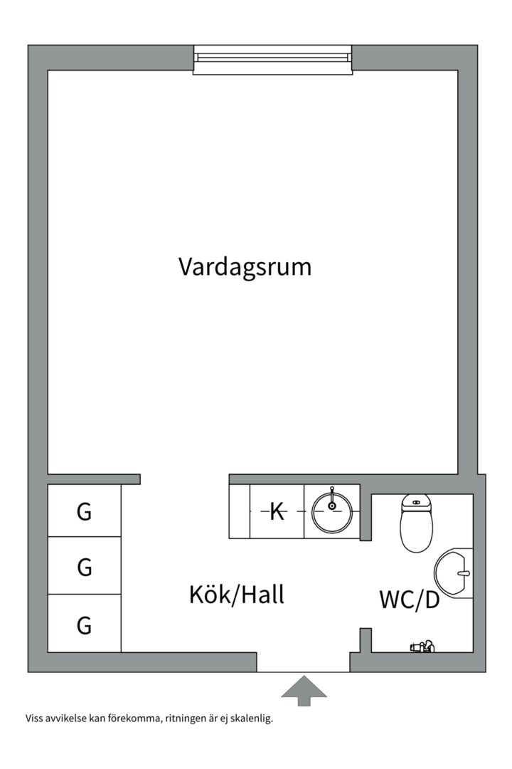 Planlösning från Ekuddsvägen 2, Såld i Ekudden, Nacka