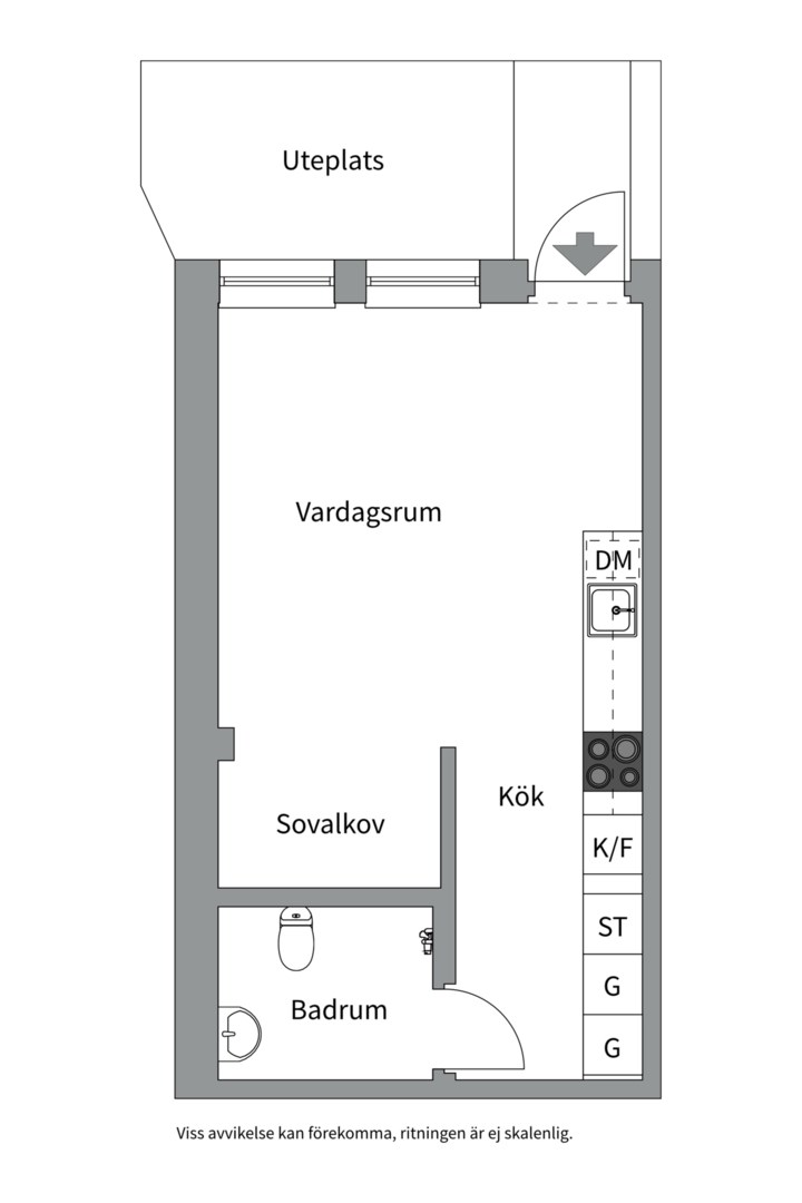 Planlösning från Ekuddsvägen 1, Såld i Ekudden, Nacka