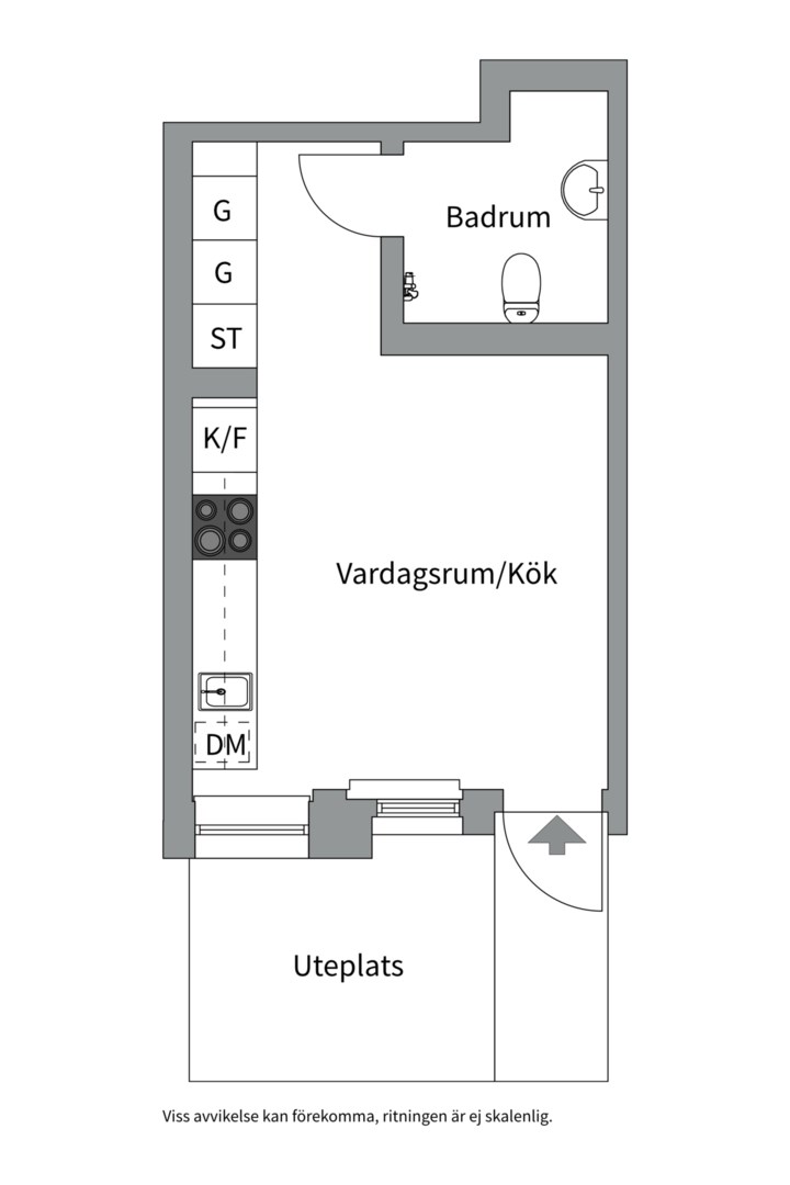 Planlösning från Ekuddsvägen 1, Såld i Ekudden, Nacka