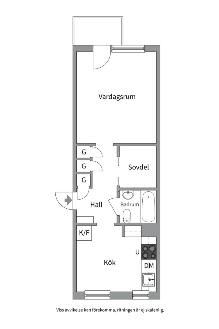 Planlösning från Geijersgatan 25B, Såld i Luthagen, Uppsala