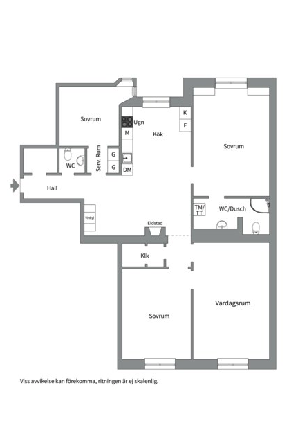 Planlösning från Norr Mälarstrand 88, 1tr, Såld i Kungsholmen - Norr Mälarstrand, Stockholm